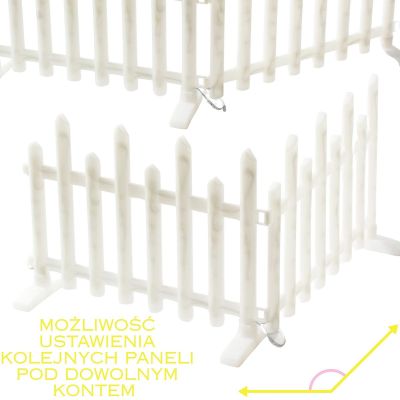 17. DECORATIVE LED FENCE 8 PCS WARM WHITE