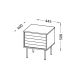 4. CORTINA bedside table 2 pcs 45x40x51 black/walnut