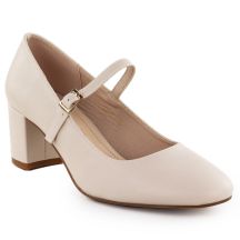 Nude low-heeled pumps with strap Sergio Leone PB176