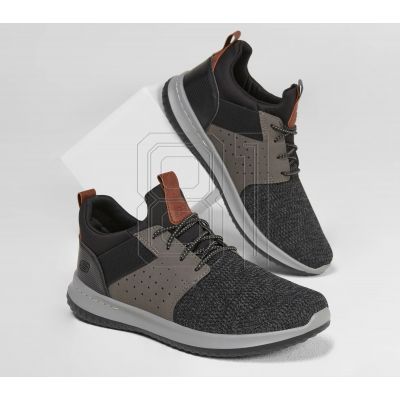 9. Skechers Delson Camben M 65474BKGY shoes
