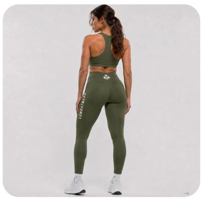 7. Women's Long ARMY GREEN COMBATWEAR Leggings | DBX Bushido