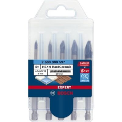 3. Bosch Expert 2 drill set 608 900 597, 5-piece drill