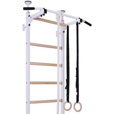 102. GYMNASTIC LADDER, HAND BAR, BENCH, CHILDREN'S ACCESSORIES, WHITE MAT BENCHK 414
