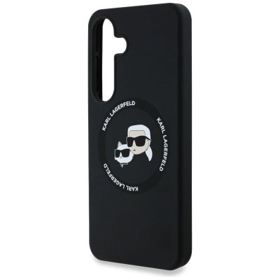 6. Karl Lagerfeld Silicone Double Heads And Circle MagSafe Samsung Galaxy S25 case black