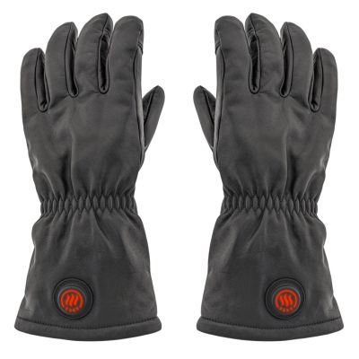 13. GLOVII Heated Leather Gloves for Everyday Use, Size L, GI2BL