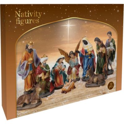 6. Nativity Scene Figurines, 10 Pieces, 20 cm