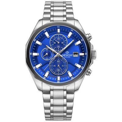 Giewont Chronograph Sapphire Silver Blue Men's Watch GW7290-B3