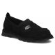 Women's leather moccasins with elastic band, black Filippo DP7947