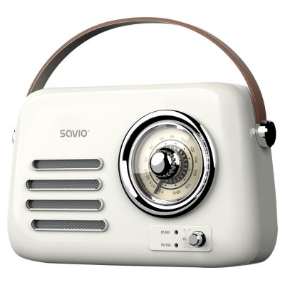 4. SAVIO PORTABLE RADIO WHITE RS-02