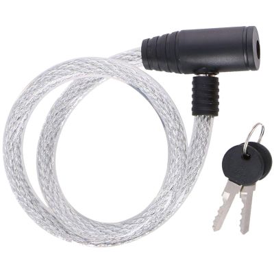 3. DUNLOP SPIRAL BICYCLE LOCK WITH KEY 1.2x65CM - TRANSPARENT