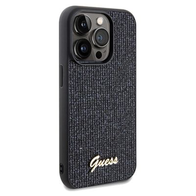 4. Guess Disco Metal Script case for iPhone 14 Pro Max - black