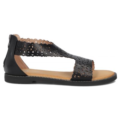 2. Women's openwork black sandals Filippo DS7889