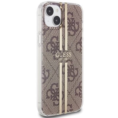 4. Guess IML 4G Gold Stripe case for iPhone 15 Plus / 14 Plus - brown