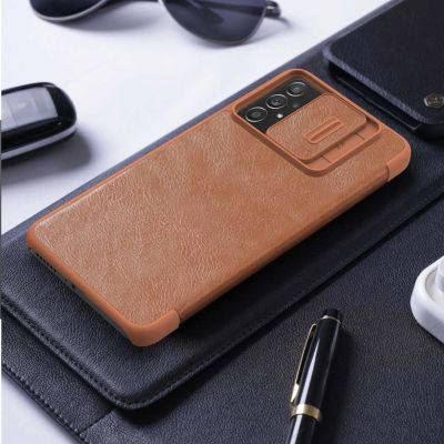 19. Nillkin Qin leather holster case for Samsung Galaxy A73 brown