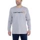 Carhartt Core Logo T-Shirt L/S hoodie - heather gray