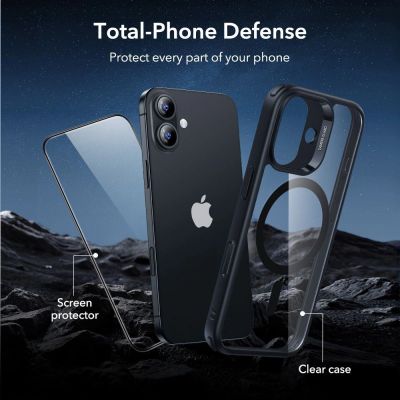 5. ESR Classic Hybrid MagSafe + Tempered Glass Set for iPhone 17 - Clear Black