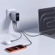 6. Tech-Protect PowerVision NC100W-GaN 3-Port PD 100W / QC3.0 Wall Charger - Dark Gray