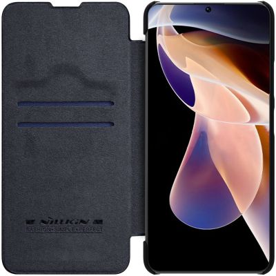 7. Nillkin Qin Case Case for Xiaomi Redmi Note 11 Pro+ (China) / Redmi Note 11 Pro (China) / Mi11i HyperCharge Camera Protector Holster Cover Flip Case Black