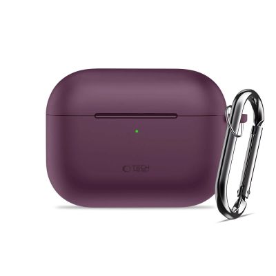 2. Tech-Protect Silicone Hook Case for Apple AirPods 3 – Burgundy