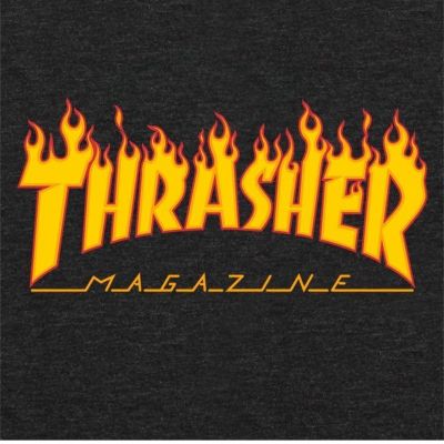 3. Thrasher Magazine Girl Flame Logo Racerback BLK Women's T-Shirt