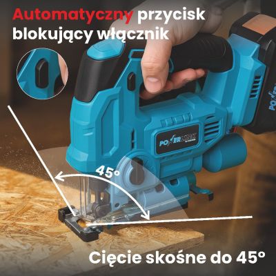 12. EXTRALINK POWERLINK Cordless Jigsaw 20V 2×4Ah PWL-CJS65