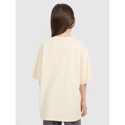 2. Oversized T-shirt with print for girls 4F 4FJRAW25TTSHF3197-12S