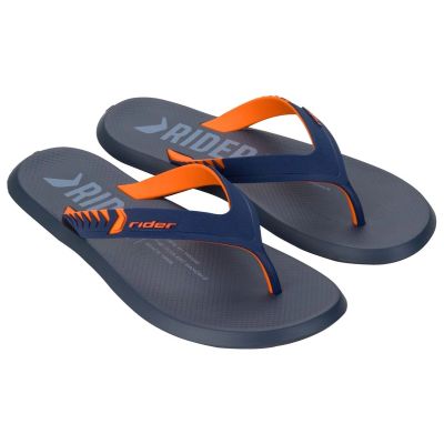 Rider shoes men's sports flip-flops R1 Prime comfortable slippers navy blue orange