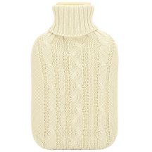 RUBBER HOT WATER BOTTLE IN A SWEATER 1.75L BEIGE