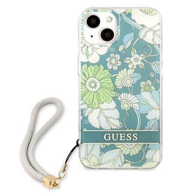 3. Guess GUHCP13MHFLSN iPhone 13 6.1" green/green hardcase Flower Strap