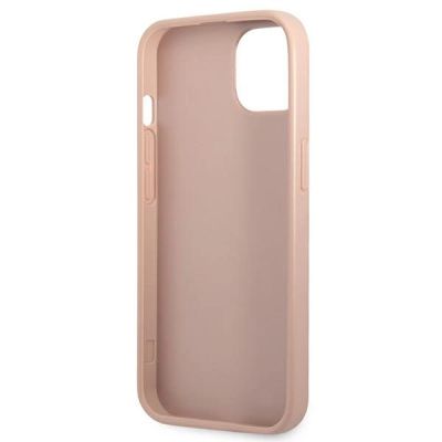 7. Guess GUHCP13SPSATPP iPhone 13 mini 5,4 "pink / pink hardcase SaffianoTriangle Logo Cardslot