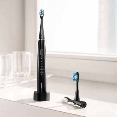 4. Niceboy SONICBLACK Electric Toothbrush Adult Vibrating Toothbrush Black