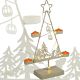 WHITE METAL LED CHRISTMAS TREE CANDLE HOLDER 38 CM