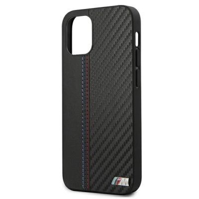 5. BMW M Collection PU Carbon Stripe Case for iPhone 12 mini - Black