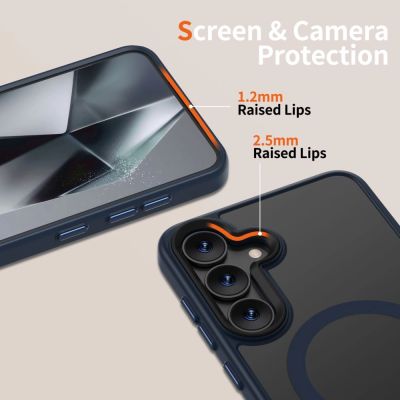 2. Tech-Protect MagMat MagSafe Case for Samsung Galaxy S25 - Clear Blue