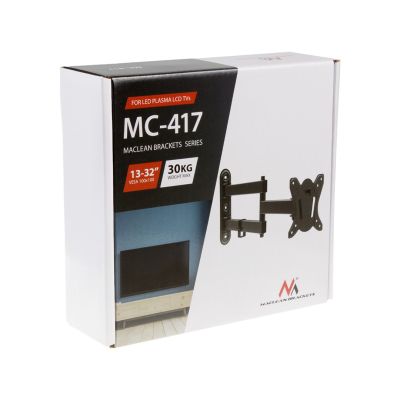 11. MACLEAN MOUNT FOR TV OR MONITOR MAX. VESA 100X100, 13-32", 30KG, BLACK MC-417