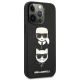4. Karl Lagerfeld Saffiano Karl&Choupette Head Case for iPhone 13 Pro / 13 - Black