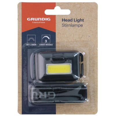 15. GRUNDIG COB LED TOURIST HEADLAMP - BLACK