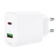 6. Acefast wall charger USB Type C / USB 20W, PPS, PD, QC 3.0, AFC, FCP white (A25 white)