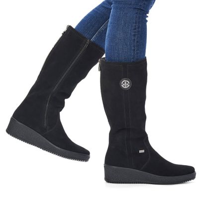 18. Rieker W R237 waterproof nubuck boots lined with sheepskin