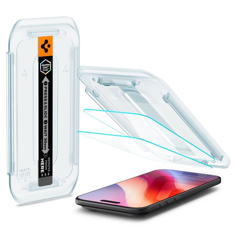2. Spigen Glas.TR EZ Fit 2-pack tempered glass for iPhone 17 Air - transparent