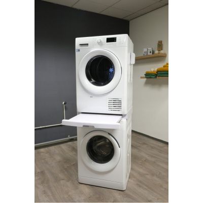 4. Washer-dryer connector with drawer and belt, black
