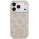 3. Guess Leather 4G Triangle Strass MagSafe Case for iPhone 18 Pro / 17 Pro - Pink