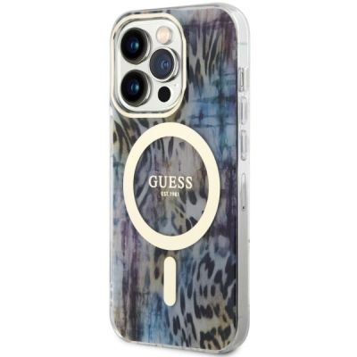 2. Guess GUHMP14LHLEOPWB iPhone 14 Pro 6.1" blue/blue hardcase Leopard MagSafe