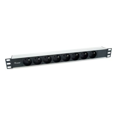 5. Equip 333313 PDU 8-way power distribution unit 1U Black, Silver