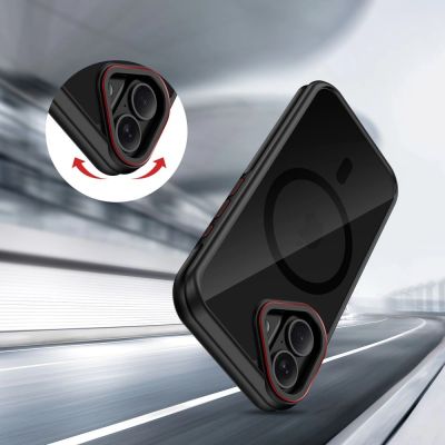 6. Tech-Protect MagHybrid MagSafe Case for iPhone 17 - Black and Red