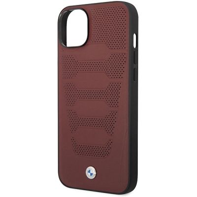 6. Case BMW BMHCP14S22RPSR iPhone 14 6.1" burgundy/burgundy Leather Seats Pattern