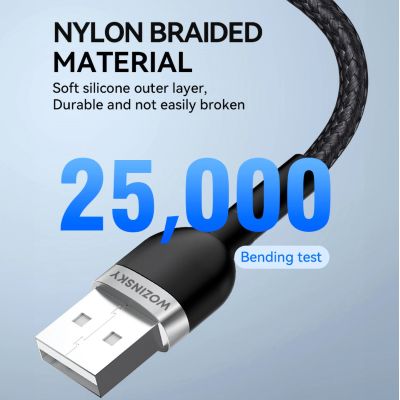 8. Wozinsky WNBAL1 USB-A / Lightning 2.4A cable 1 m - black
