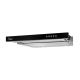 2. Telescopic under-cabinet cooker hood AKPO WK-7 LIGHT GLASS 50 INOX BLACK (500 mm; inox colour, black glass front)