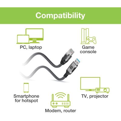 10. TECHLY USB-A TO GIGABIT ETHERNET RJ45 1M ADAPTER/NETWORK CABLE