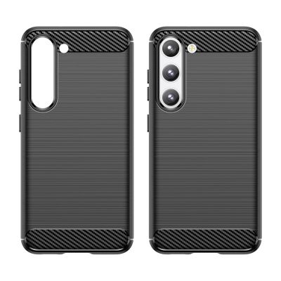 8. Carbon Case case for Samsung Galaxy S23+ flexible silicone carbon cover black